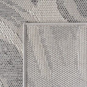 Dywan zewnętrzny Desert Listki szary 80 cm x 250 cm