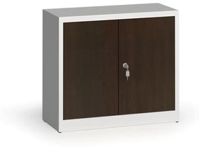Szafy spawane z laminowanymi drzwiami, 800 x 920 x 400 mm, RAL 7035/wenge