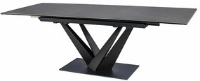 Stół rozkładany SORENTO CERAMIC 160(220)x90 ciemnoszary/czarny mat SIGNAL