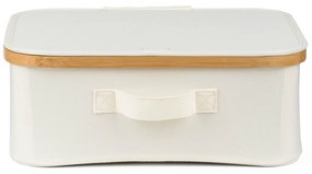 Pojemnik do przechowywania G21 40 x 30 x 15 cm, bambusowy z pokrywką, beżowy