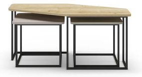 Stoliki zestaw 3 szt. 60x111,5 cm Zoya – Marckeric