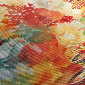 Obraz - Ilustracja akwarelowa (170x50 cm)