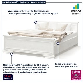 Łóżko klasyczne dwuosobowe 160x200 sosna anderson K3-B49