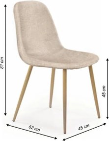 Kremowe krzesło do jadalni LEGA