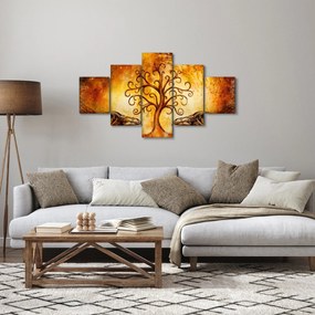 Naturalny abstrakcyjny obraz drzewa (125x70 cm)