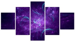 Obraz nowoczesnej niebieskiej abstrakcji (125x70 cm)