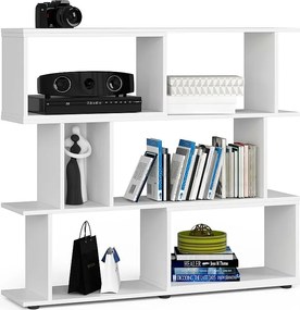 Regał AKORD FIX Biały 120 cm kolor Biały mat 6 półek 120x28,4x107,5 cm