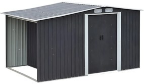 Wiata ogrodowa ze stali galwanizowanej w kolorze szarym LERY - 6m²