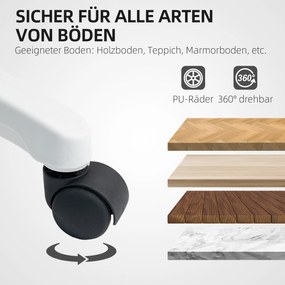 HOMCOM Ergonomiczny Fotel Biurkowy z Siatkowym Oparciem, Wysokość Regulowana, Składane Podłokietniki, 5 Kółek, Funkcja Bujania, Szary