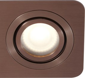 Okrągły reflektor wpuszczany Ciemny Brąz GU10 50mm Obrotowy i Uchylny IP44 2-punktowy - Alberto