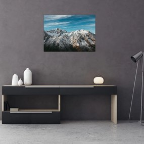 Obraz ośnieżonych szczytów, Fiordland (70x50 cm)