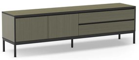 Ciemnozielona szafka pod TV 180x55 cm Lorenza – Marckeric