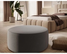 Jasnobrązowe tapicerowane łóżko jednoosobowe ze schowkiem ze stelażem 90x200 cm Lamica – ELTAP