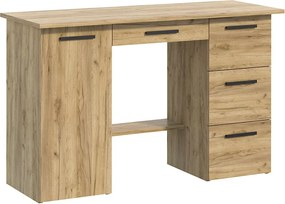 Skandynawskie Biurko Z Szufladami I Półkami Dąb Craft M1-M80