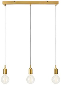 Lampa wisząca w kolorze złota z trzema kloszami Markslöjd Bronx