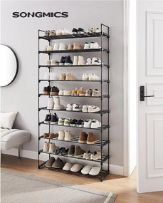 Regał na buty 30x94x206 cm Czarny