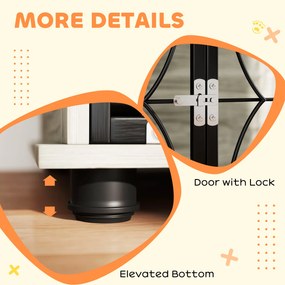 Klatka dla psa PawHut, klatka schronienie z zamknięciem dla dużych psów, Szara