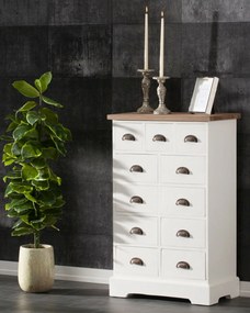 Komoda Brighton 11 szuflad white&amp;natural
