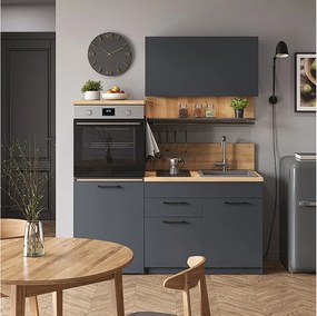 Pojedyncza kuchnia antracyt 160x60x81.6 egbert