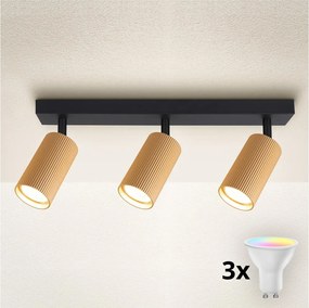 Brilagi - LED RGBW ściemnialna oprawa punktowa SELE MODERN 3xGU10/6,5W/230V Wi-Fi złota