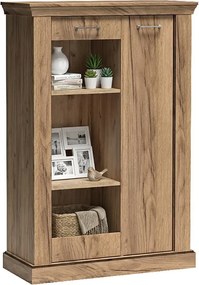 Witryna niska w dekorze kraft złoty T3-P06