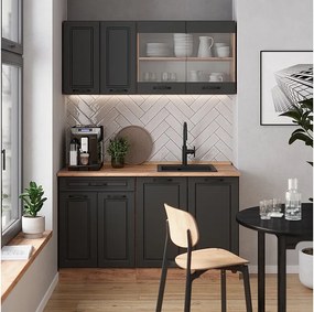 Pojedyncza kuchnia antracytowy dom wiejski/złoty dąb 140x46x81.6 r-line