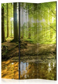 Parawan dwustronny Pejzaże 135x172 cm 3-częściowy żółty ARTGEIST B