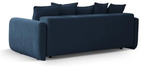 Ciemnoniebieska rozkładana sofa ze schowkiem 231 cm Elen – Micadoni