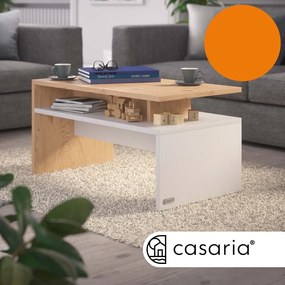 Casaria Stolik konferencyjny SACRAMENTO, 95x55x50cm, biała/brązowa