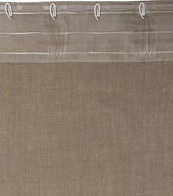 Zasłona gotowa na taśmie marszczącej 140x280cm light brown 1 szt.