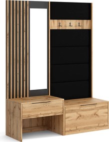 Masseno Garderoba ZENO 148/190/40 cm Nowoczesna Szafa do Przedpokoju Dąb