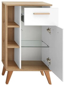Biała niska szafka łazienkowa 51x90 cm Set 923 – Pelipal