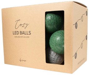 LED łańcuch świetlny SENZA BALLS 315 cm zielony
