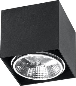 Plafony Nowoczesny Blake, Aluminium - 1 Źródło - L.12 X H.11 Cm - Czarny