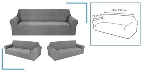 Napinane pokrycie na 3-osobową sofę CORDA Kolor: Kremowy