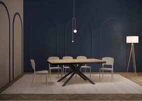 Stół rozkładany 180/284x90 cm Karida Evolution dąb naturalny rama i nogi antracytowe