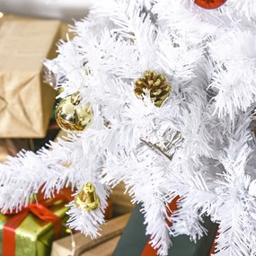 Choinka sztuczna biała 150 cm ze stojakiem HOMCOM | Aosom PL