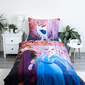 Bawełniana pościel dziecięca jednoosobowa 140x200 cm Frozen "Sister Purple" – Jerry Fabrics