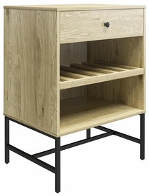 Szafka na wino w dekorze sosny w naturalnym kolorze na 6 butelek, 60x83 cm Tamlin – Queer Eye