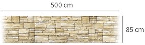 Osłona balkonowa z motywem kamienia dekoracyjnego - 500 x 85 cm