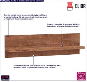 Półka ścienna w kolorze jesion jasny - Dagna 12X