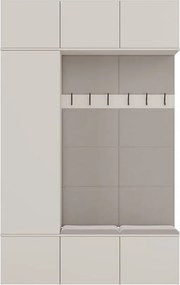 Garderoba HAGA III | 150x35x238 cm | Kaszmir |  Szafa + Wieszakami + Szafki