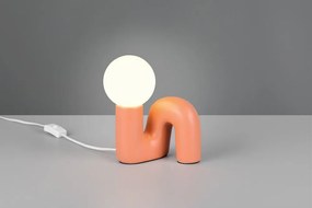 Pomarańczowa lampa stołowa ceramiczna (wysokość 21,5 cm) Quinn – Reality