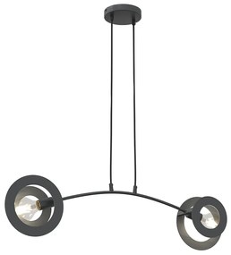 Czarna nowoczesna lampa wisząca - 6X D155 N0-R03