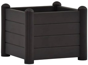 Antracytowa prostokątna donica ogrodowa W7-L10