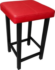 Taboret Klasyk tkanina Eko-skóra podstawa metalowa Stołek Loft : Kolor Stelaża - Czarny , Kolor tkaniny - EKO-SKÓRA - 15D, Typ tkaniny - Eko-skóra , Wysokość - 60 cm