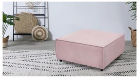Jasnoróżowy sztruksowy podnóżek Nihad modular – Bobochic Paris
