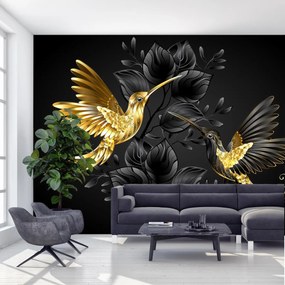 Fototapeta - Złote Kolibry (196x136 cm)