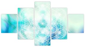 Obraz - Merkaba w turkusowym tle (125x70 cm)
