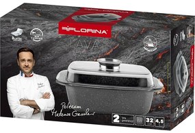 Florina Aluminiowa brytfanna z aromatyczną pokrywką Lava 4,5 l, 32 × 22 × 11 cm